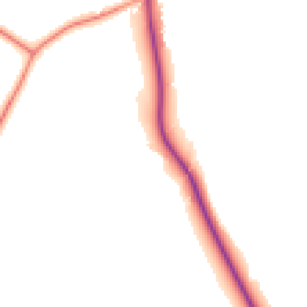 Daytime road noise heatmap for DL2 2SY