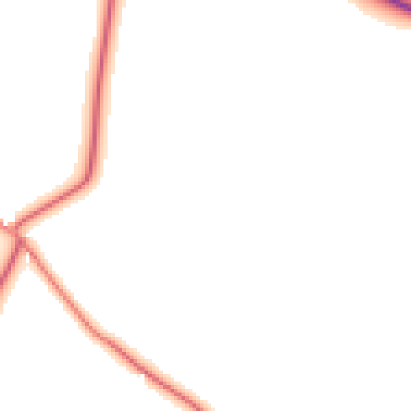 Daytime road noise heatmap for DL2 2TZ