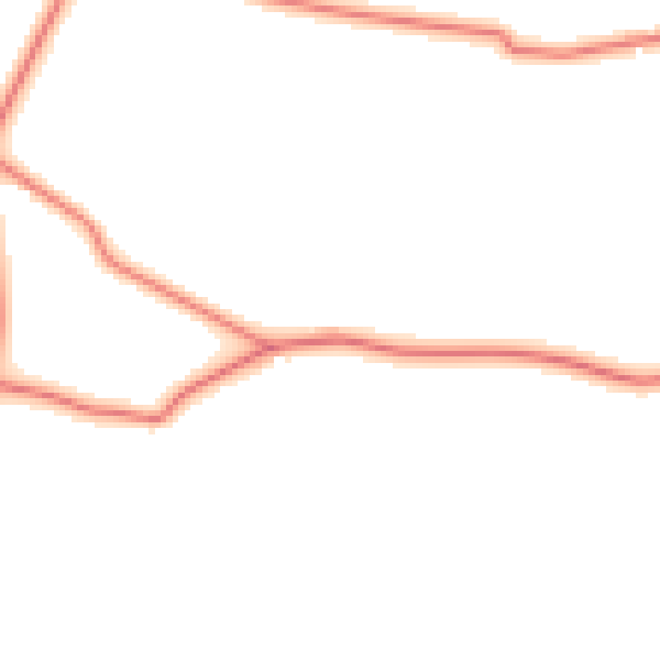 Daytime road noise heatmap for DL2 2UX