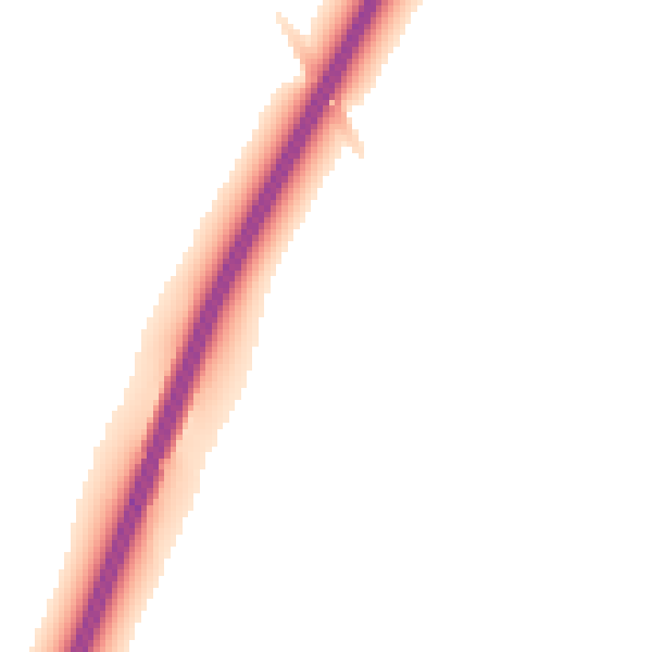 Night-time road noise heatmap for DL2 2WG