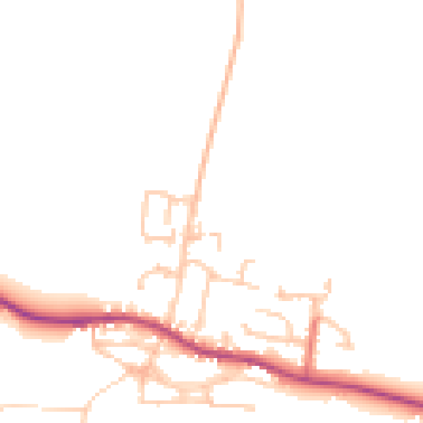 Daytime road noise heatmap for DL2 3ET