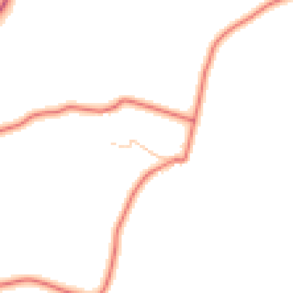 Daytime road noise heatmap for DL2 3HA