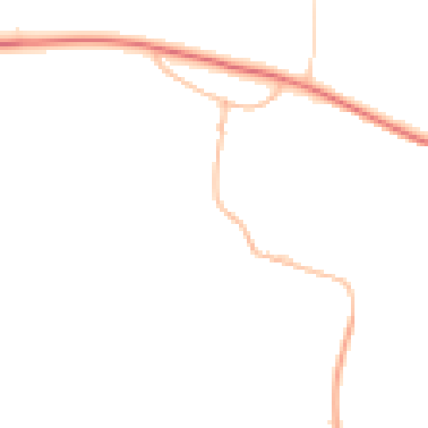 Night-time road noise heatmap for DL2 3SF