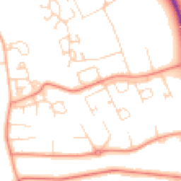 Daytime road noise heatmap for DL9 3EX