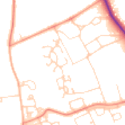 Daytime road noise heatmap for DL9 3SQ