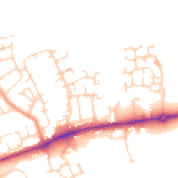 Daytime road noise heatmap for DL9 4UH