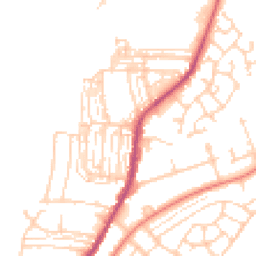 Daytime road noise heatmap for DN12 1AL