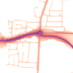 Daytime road noise heatmap for DN15 7EG