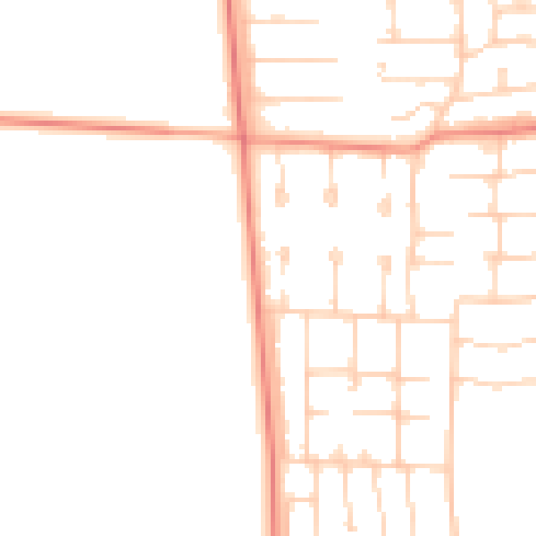 Daytime road noise heatmap for DN17 1SE