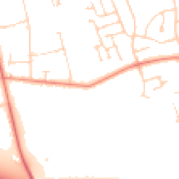 Daytime road noise heatmap for DN17 2SX