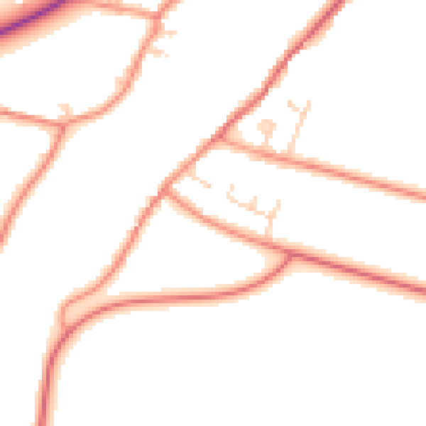 Daytime road noise heatmap for DN17 3NG