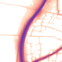 Daytime road noise heatmap for DN18 5AF