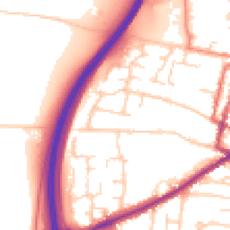 Daytime road noise heatmap for DN18 5AG