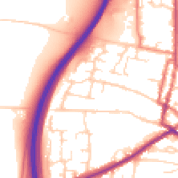 Daytime road noise heatmap for DN18 5AQ