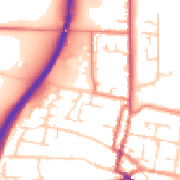 Daytime road noise heatmap for DN18 5AU