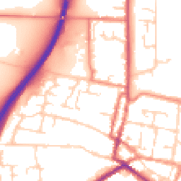 Daytime road noise heatmap for DN18 5AX