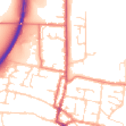 Daytime road noise heatmap for DN18 5BH