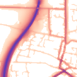 Daytime road noise heatmap for DN18 5BP