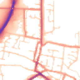 Daytime road noise heatmap for DN18 5QE