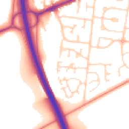 Daytime road noise heatmap for DN18 5TD