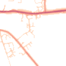 Daytime road noise heatmap for DN18 6DN