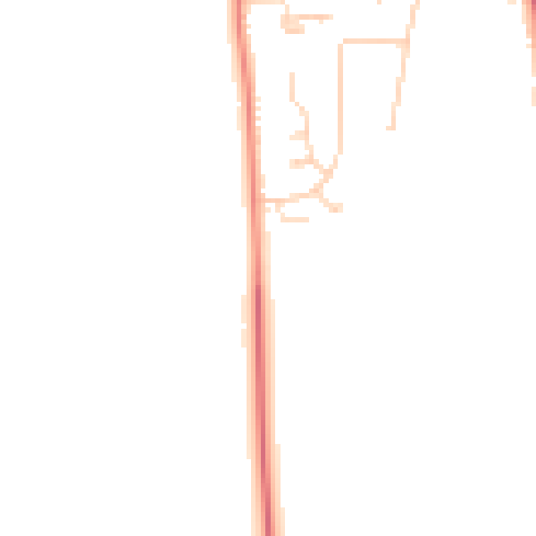Daytime road noise heatmap for DN20 0AQ
