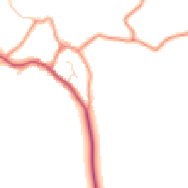 Daytime road noise heatmap for DN20 0NN