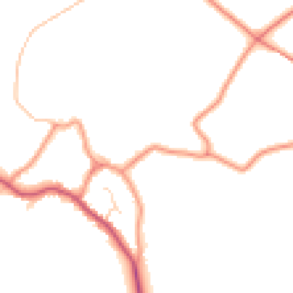 Daytime road noise heatmap for DN20 0NP
