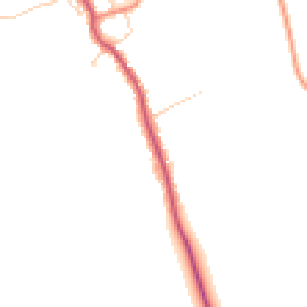 Daytime road noise heatmap for DN20 0PL