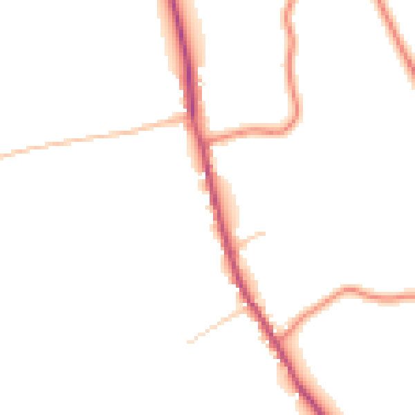 Daytime road noise heatmap for DN20 0QB