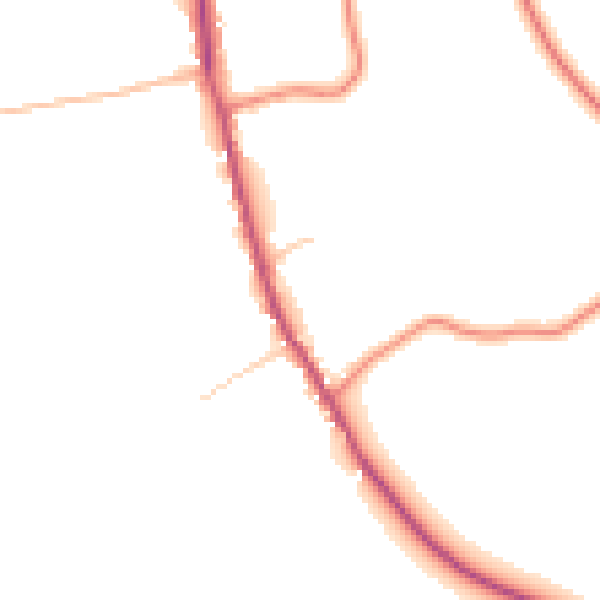 Daytime road noise heatmap for DN20 0QD