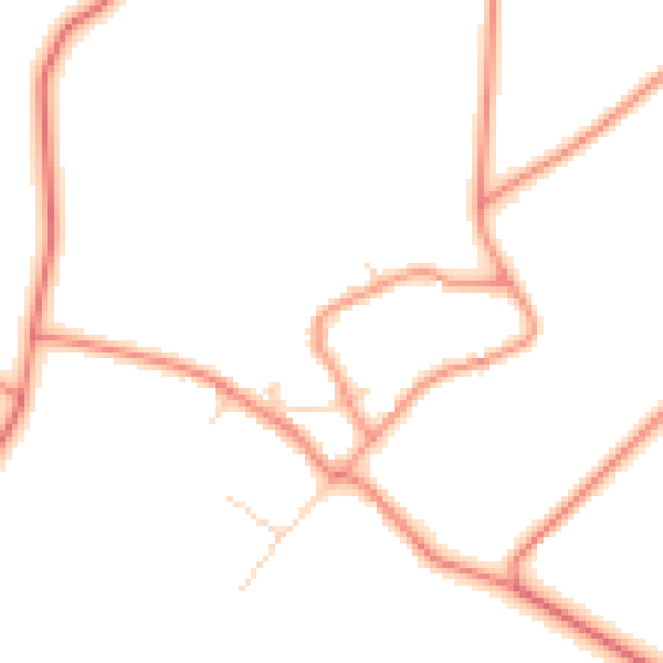 Daytime road noise heatmap for DN20 0RQ