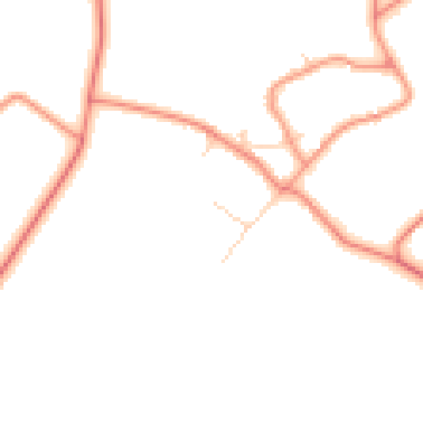 Daytime road noise heatmap for DN20 0SX