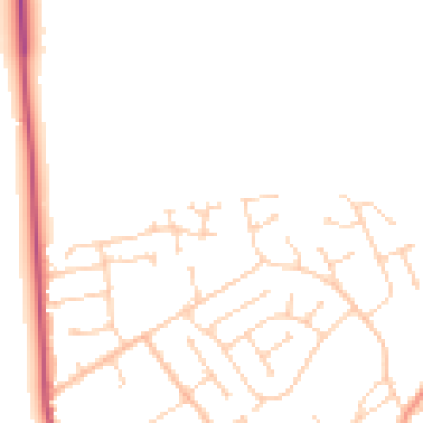 Daytime road noise heatmap for DN20 0TW