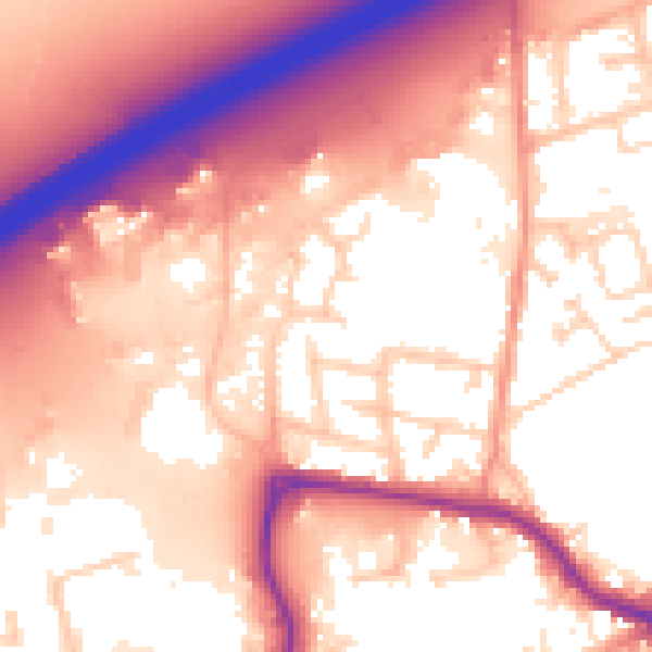 Daytime road noise heatmap for DN20 8FD