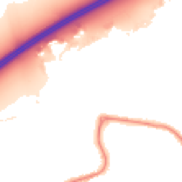 Night-time road noise heatmap for DN20 8FQ