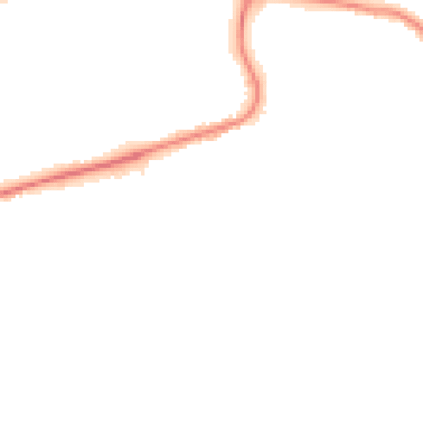 Night-time road noise heatmap for DN20 8NA