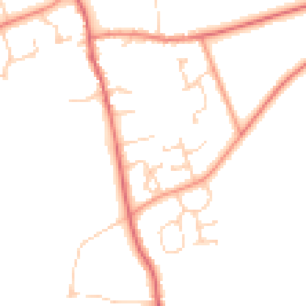 Daytime road noise heatmap for DN20 9AL