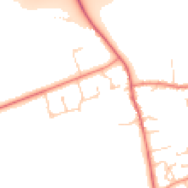 Daytime road noise heatmap for DN20 9BQ