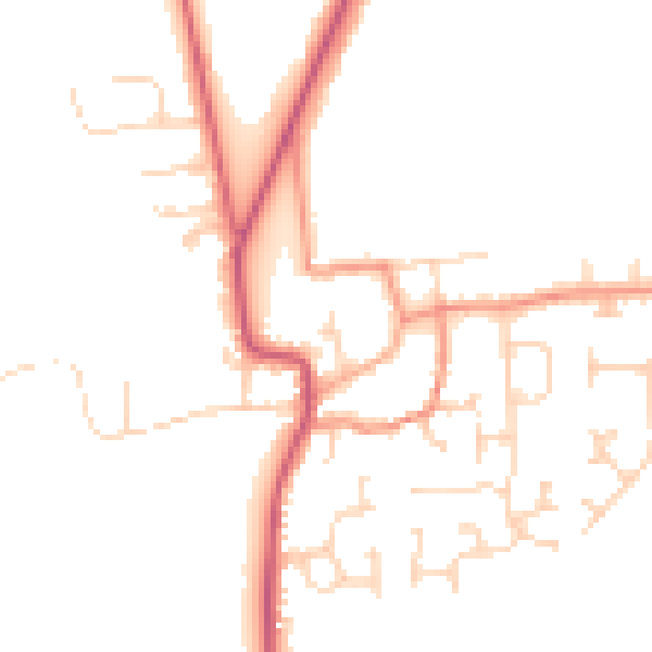 Daytime road noise heatmap for DN20 9DR