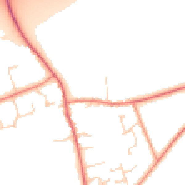 Daytime road noise heatmap for DN20 9FA