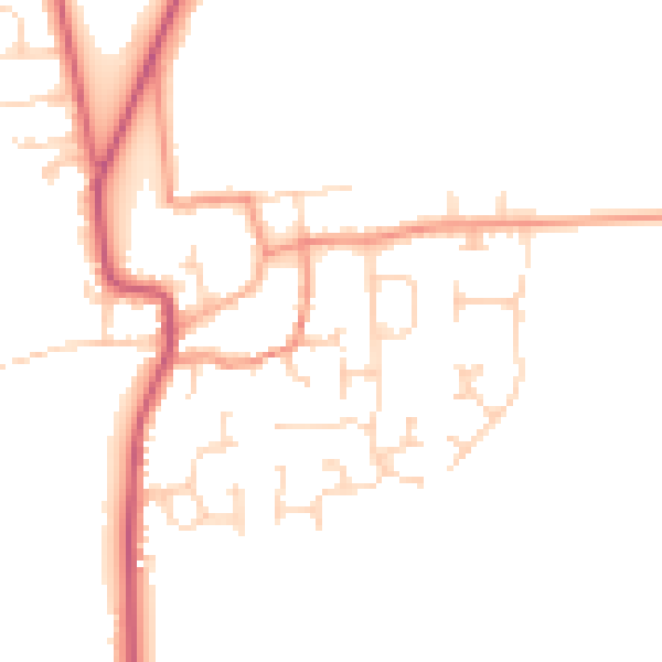 Daytime road noise heatmap for DN20 9FS
