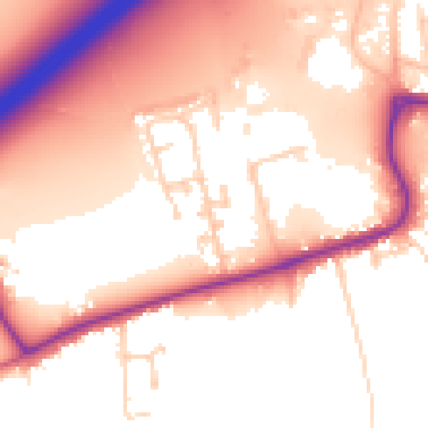 Daytime road noise heatmap for DN20 9LJ