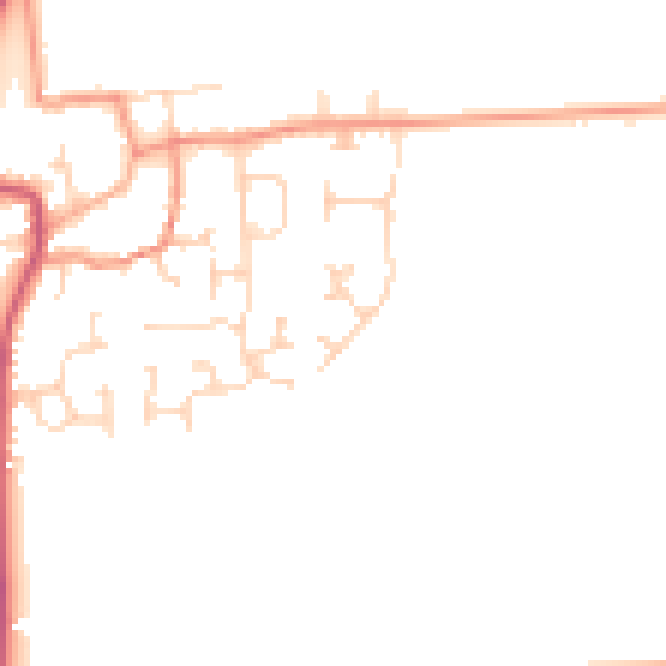 Daytime road noise heatmap for DN20 9PZ