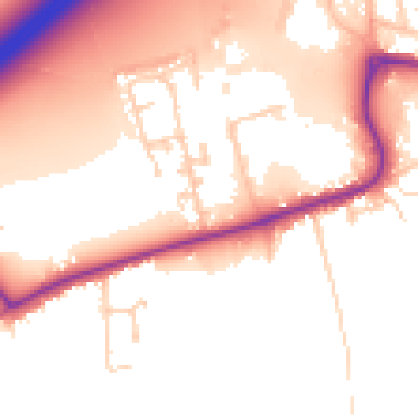 Daytime road noise heatmap for DN20 9RG
