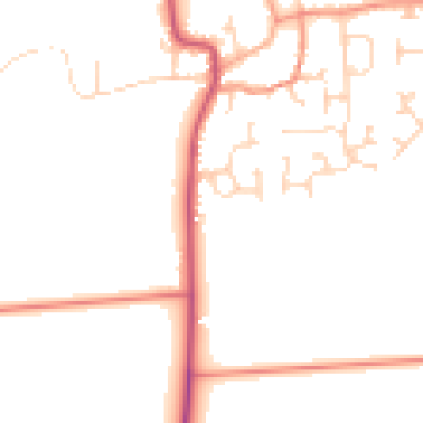 Daytime road noise heatmap for DN20 9RR