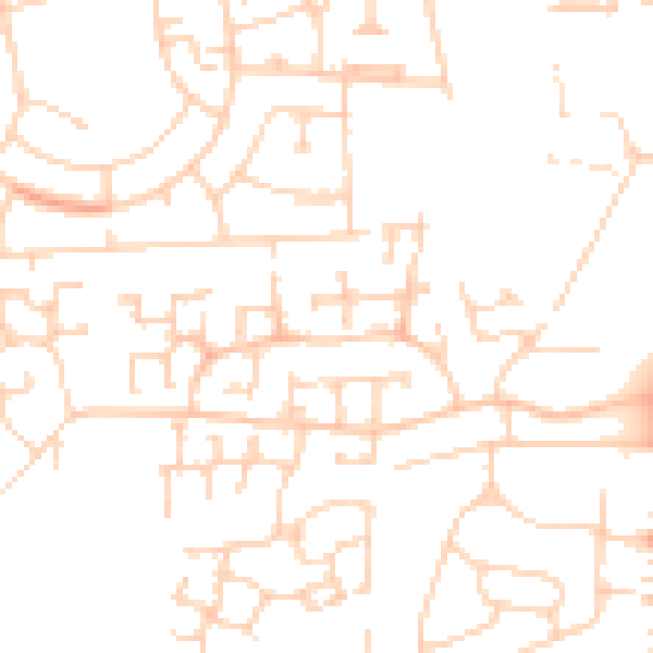 Daytime road noise heatmap for DN33 3RB
