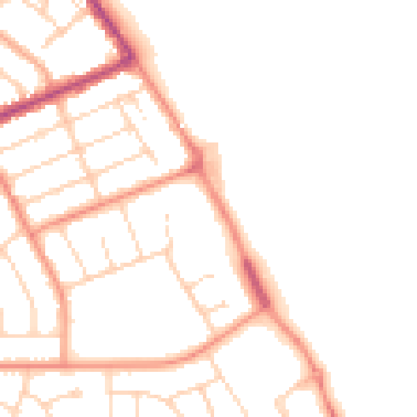 Daytime road noise heatmap for DN35 0AJ