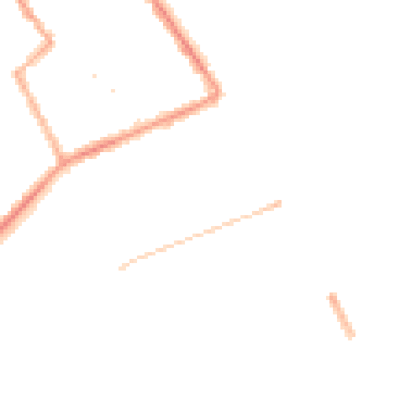 Night-time road noise heatmap for DN35 0BU