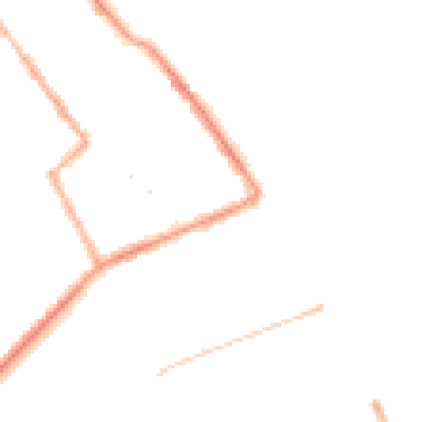 Night-time road noise heatmap for DN35 0DF